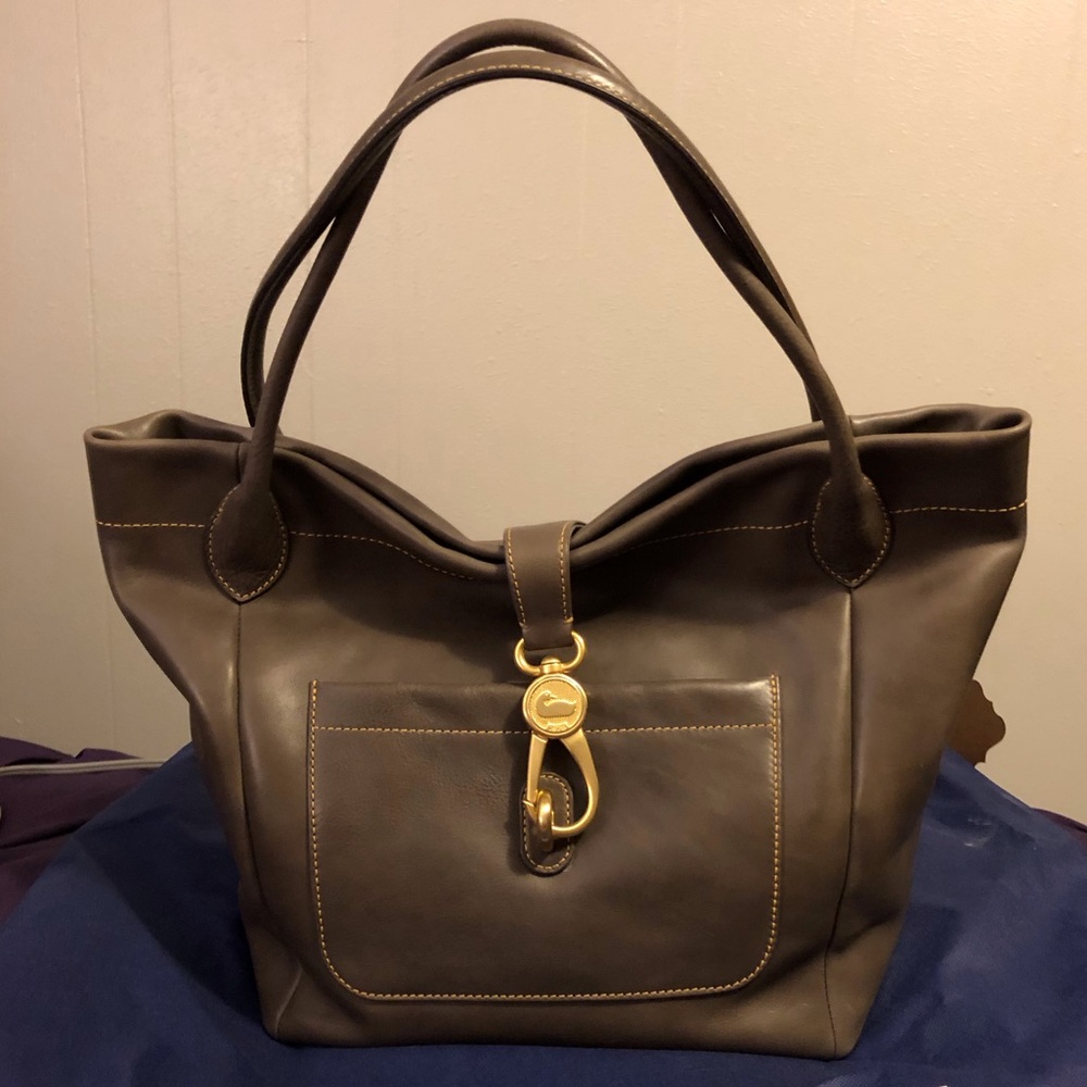 EUC Dooney & Bourke Florentine Logo Lock Tote